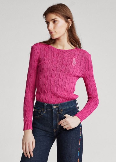 Women's Polo Ralph Lauren Cable-Knit Cotton Sweater | 218537EPD